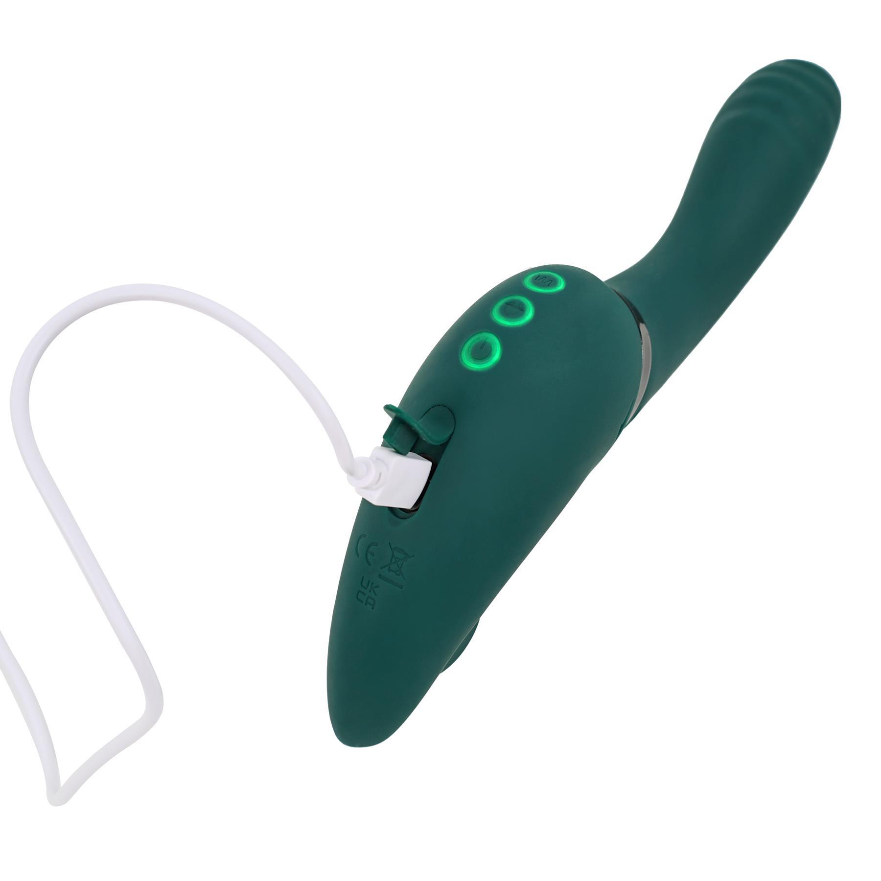 Adam & Eve The Pirouette Multi-Position Massager - Showing Where Charging Cable is Placed