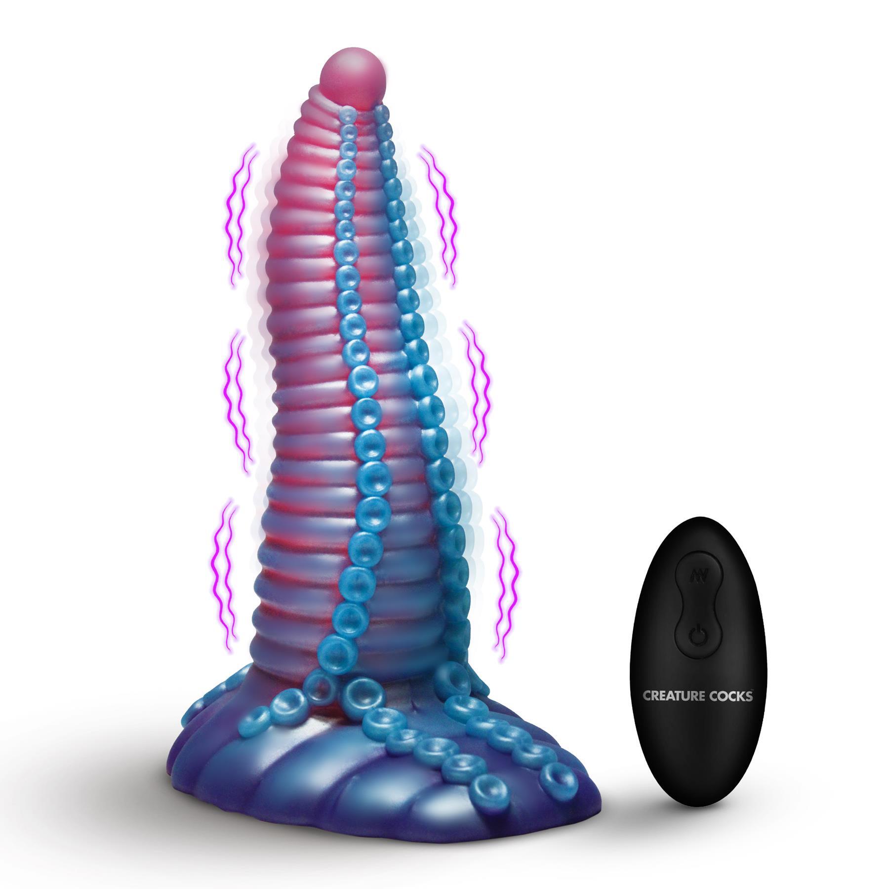 Creature Cocks Mega-Tenta Vibrating Dildo showing vibration