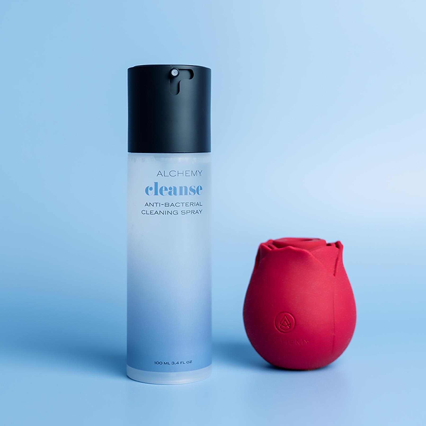 Cleanse: Spray Toy Cleaner bottle with toy