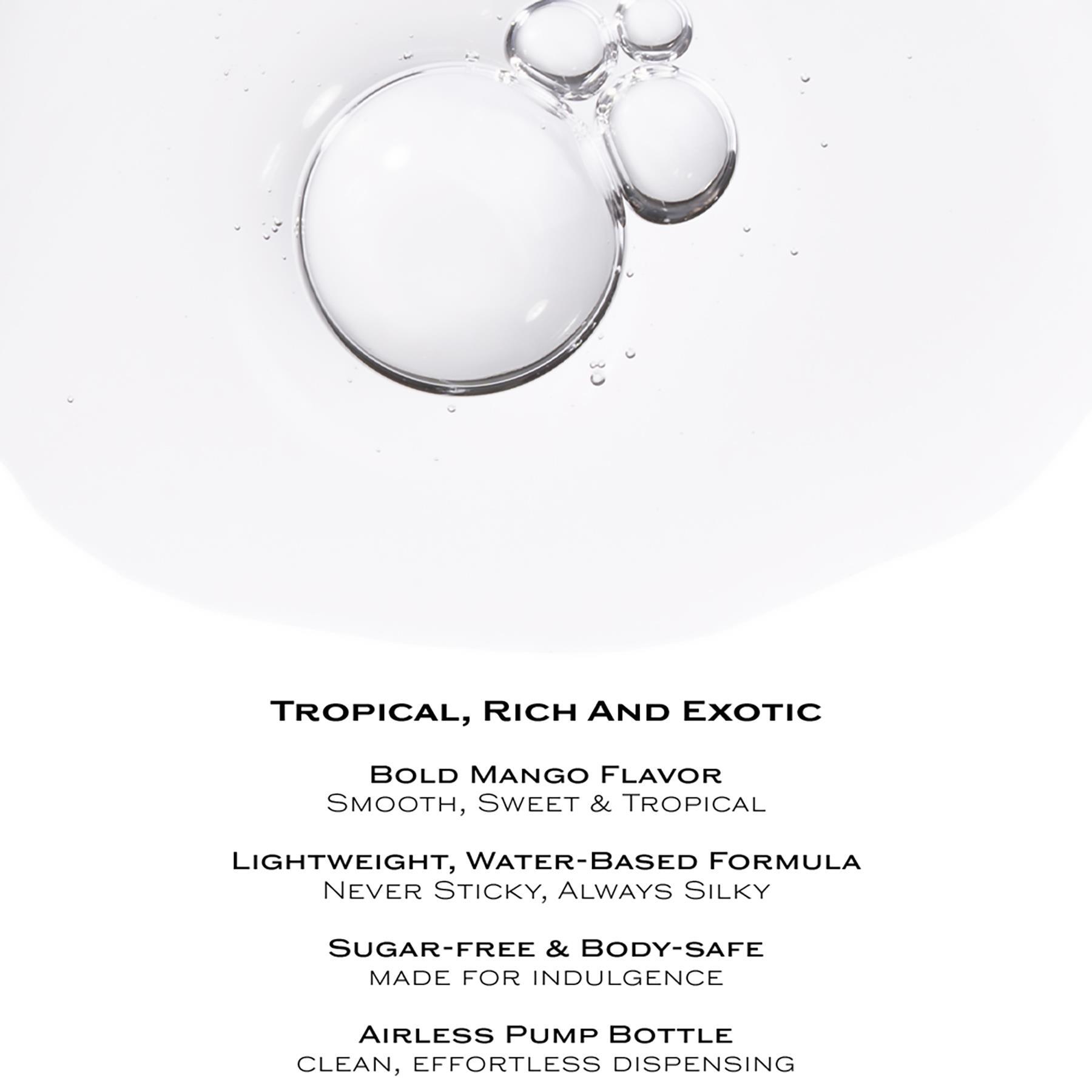 Indulge: Flavored Personal Lubricant mango info