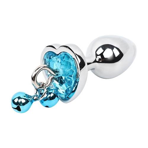 Gem Jingle Bell Butt Plug With Leash - Plug Shot - Bottom