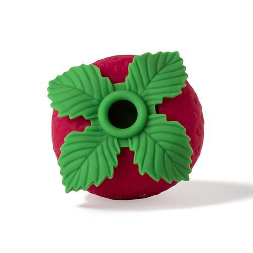 Emojibator Strawberry Emoji Suction Vibrator suction view