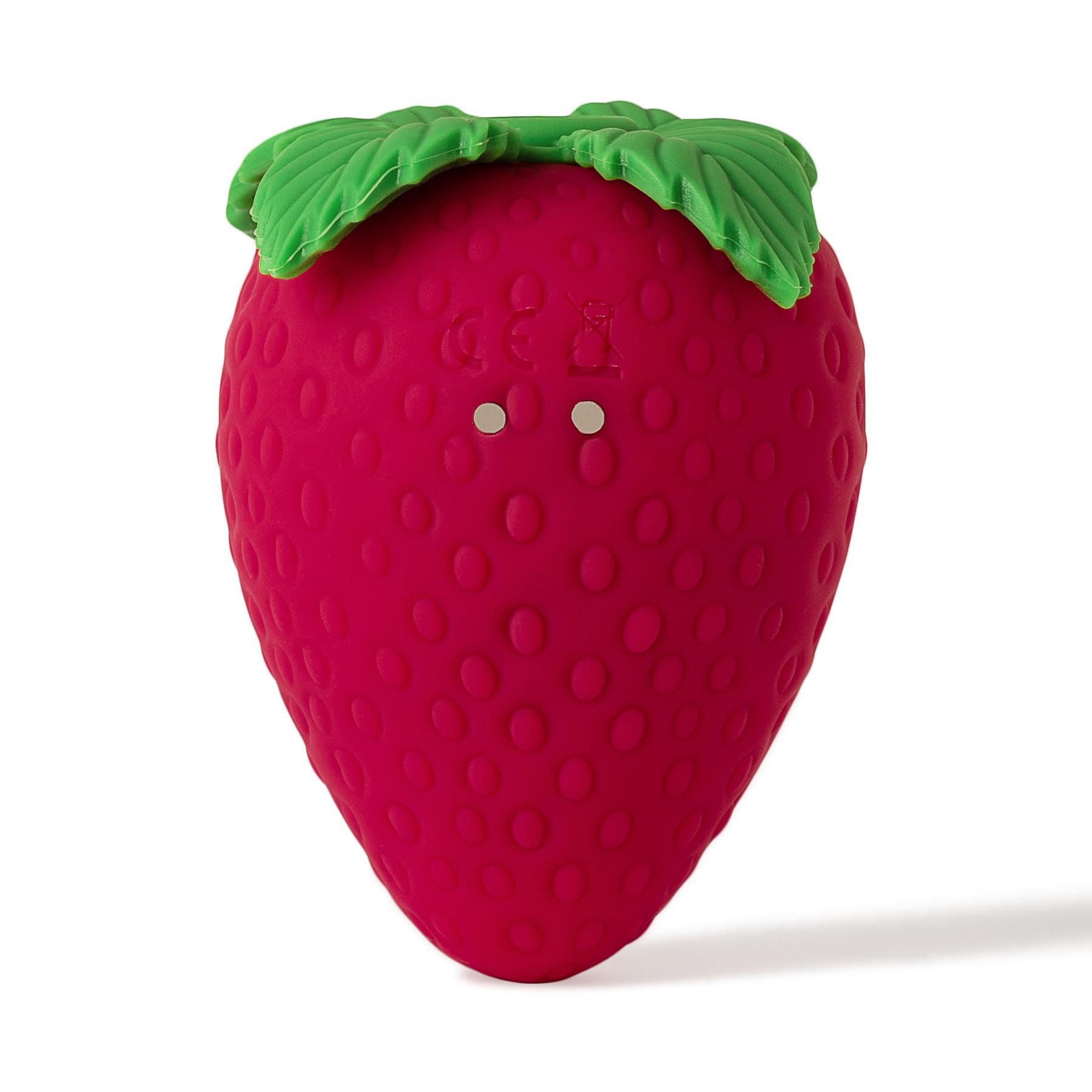 Emojibator Strawberry Emoji Suction Vibrator back view