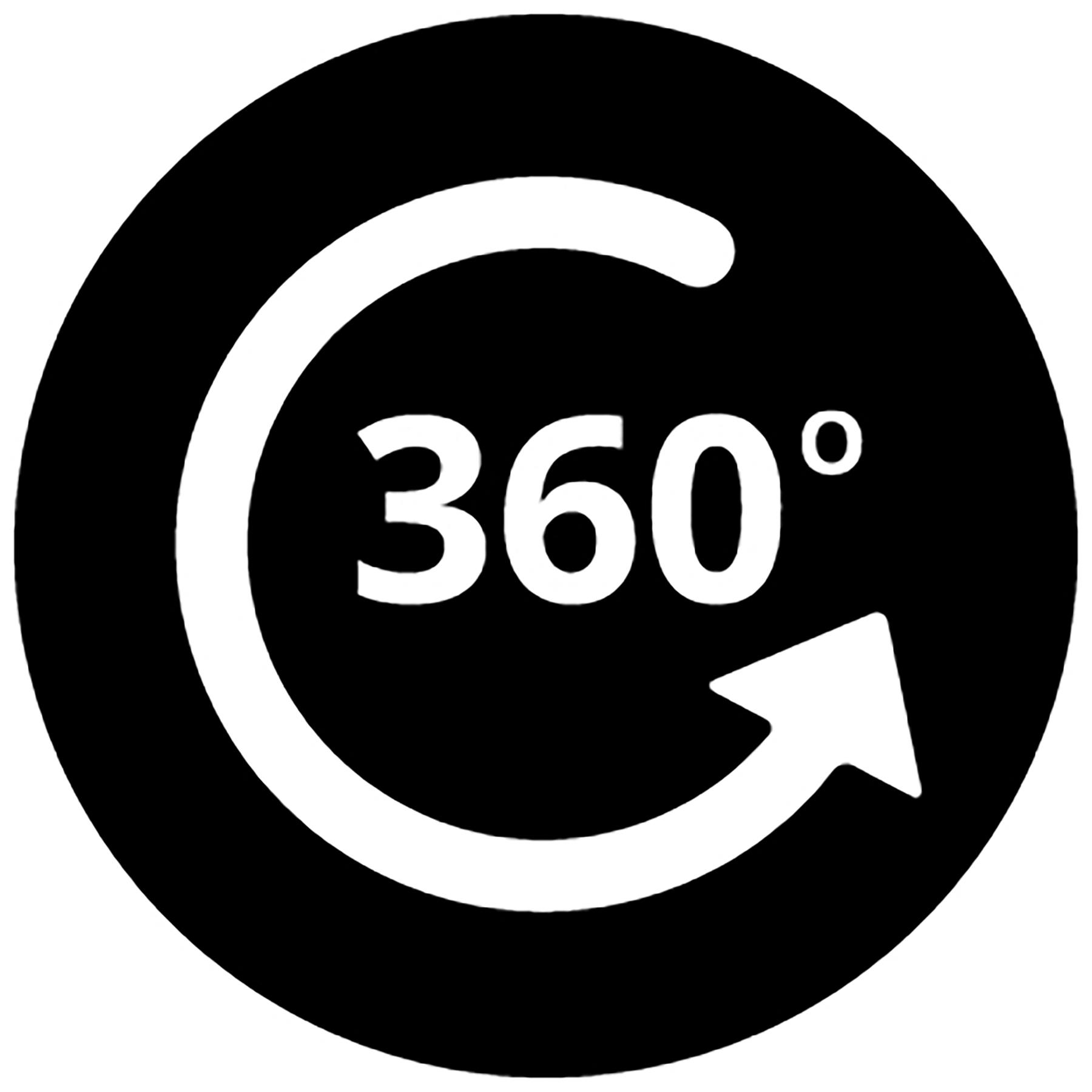 symbol representing 360 movement for the cord