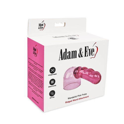 Adam & Eve Wanderful Pink Probe Wand Attachment view 3