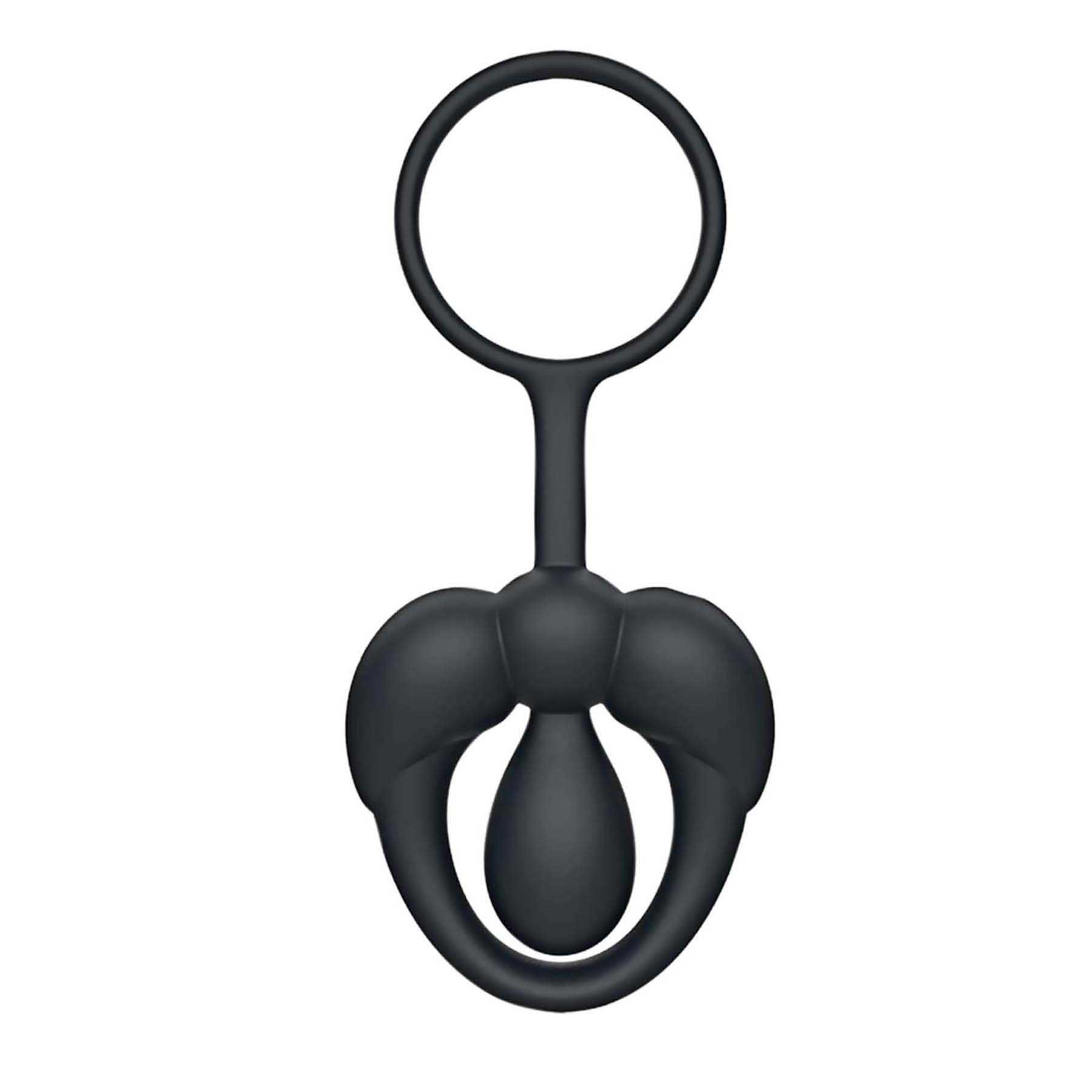 SILICONE TINGLE RING-BLACK frontal view