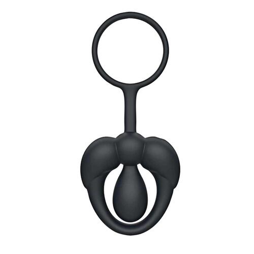 SILICONE TINGLE RING-BLACK frontal view