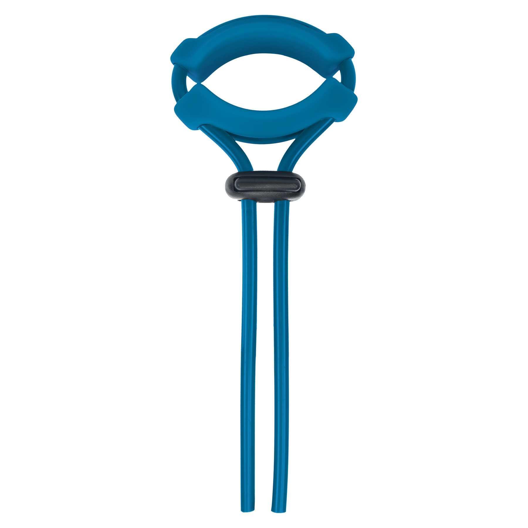 LEVELZ - Detachable Wide Adjustable Silicone Lasso Cock Ring blue