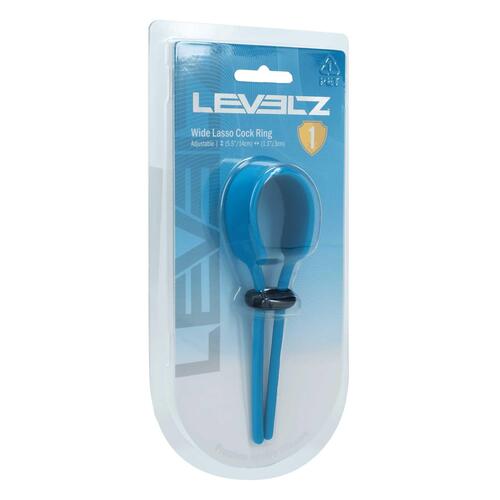 LEVELZ - Wide Adjustable Silicone Lasso Cock Ring blue