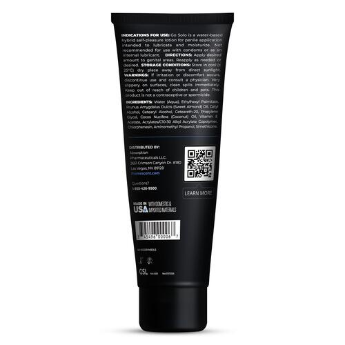 Promescent Go Solo self -play lotions for men back of bottle