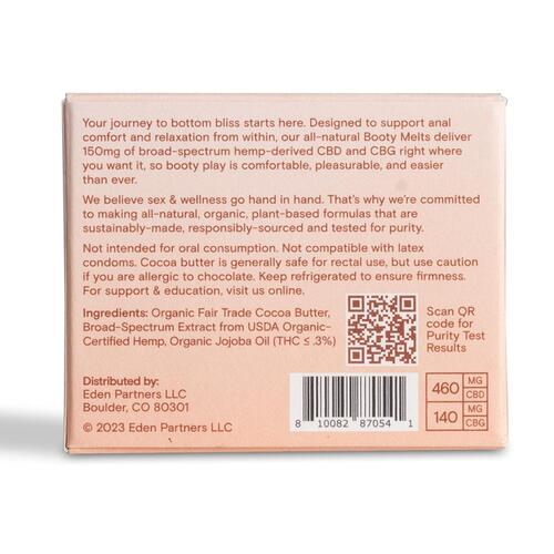 Intimacy Booty Melts back of box #17