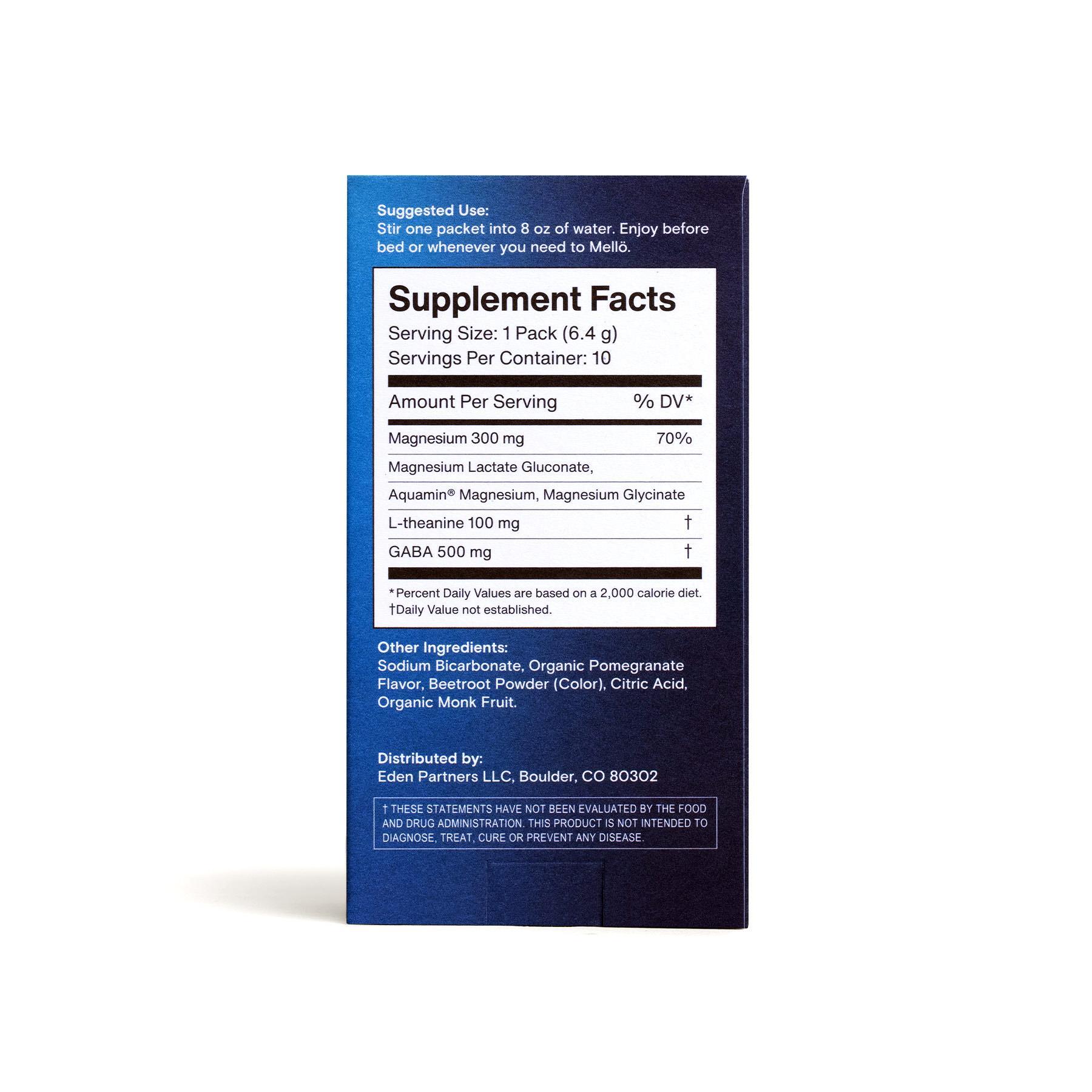Mellö Magnesium - 10 Travel Sticks #28Lavenderberry