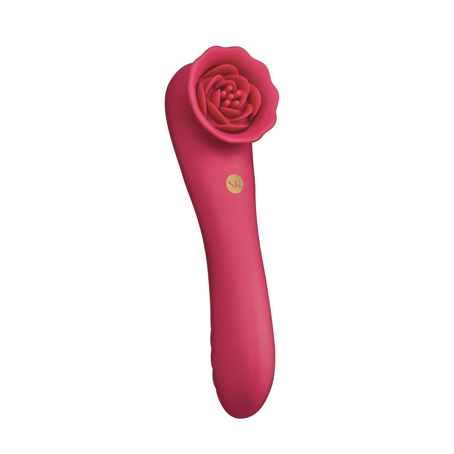Secret Kisses Rosegasm Rose Quake Dual Ended Tapping Vibrator view 1