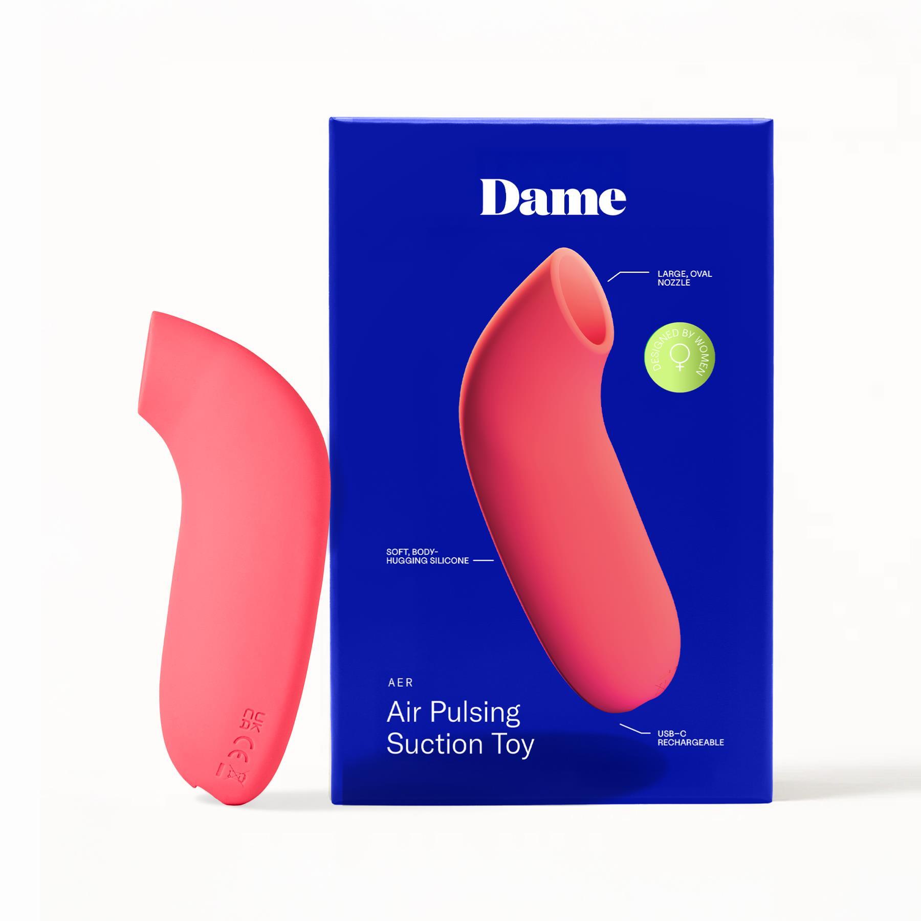 Dame Aer Suction Clitoral Stimulator color coral view 7