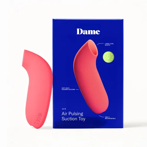 Dame Aer Suction Clitoral Stimulator color coral view 7