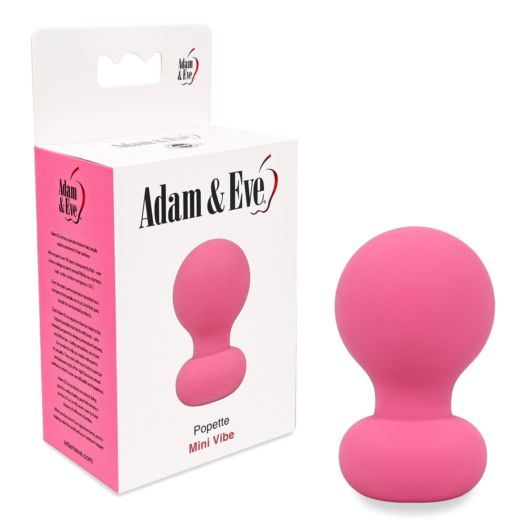 Adam & Eve Popette Mini Vibe - Product and Packaging Together