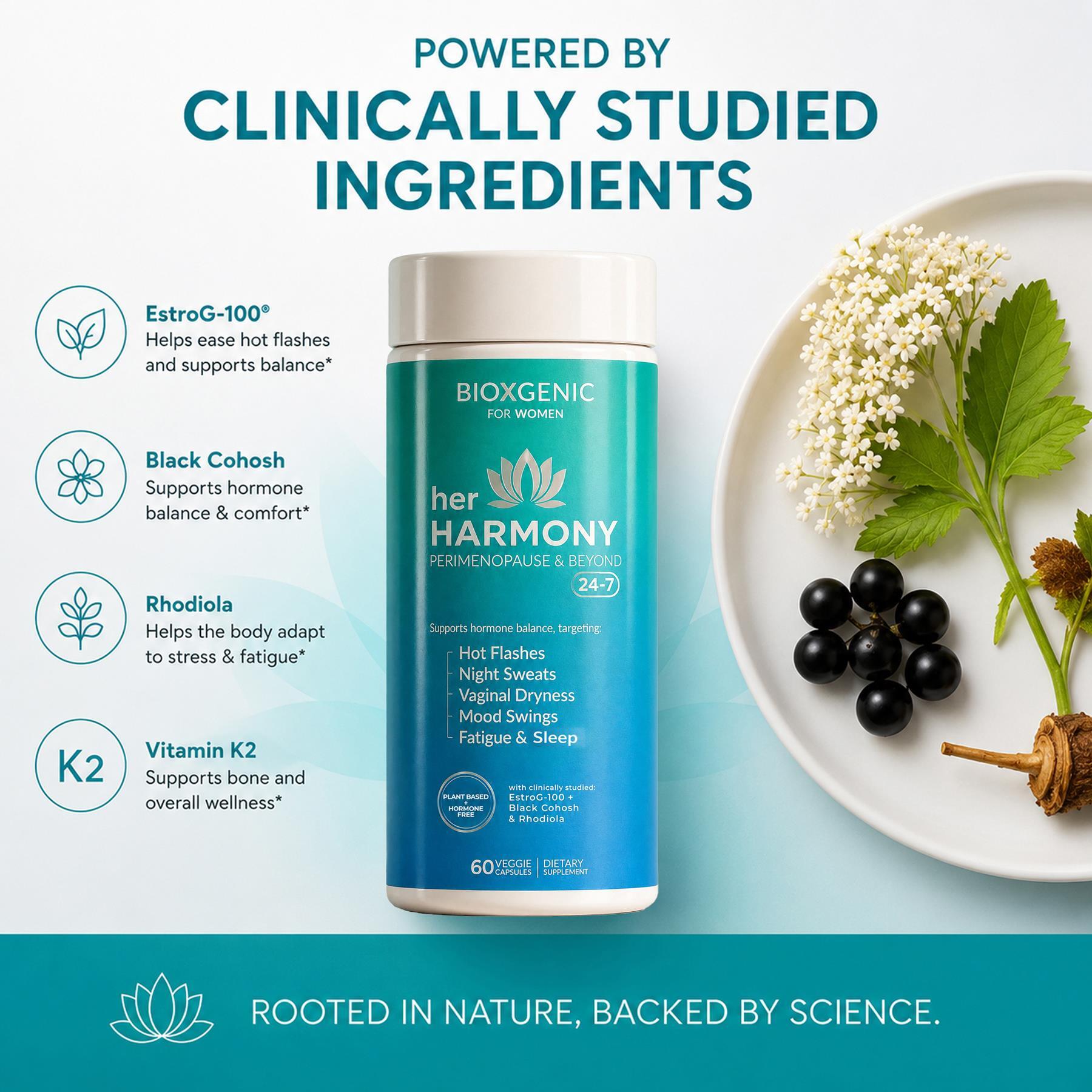 BioXgenic Her Harmony Peri+Post Menopause Balance Info #3