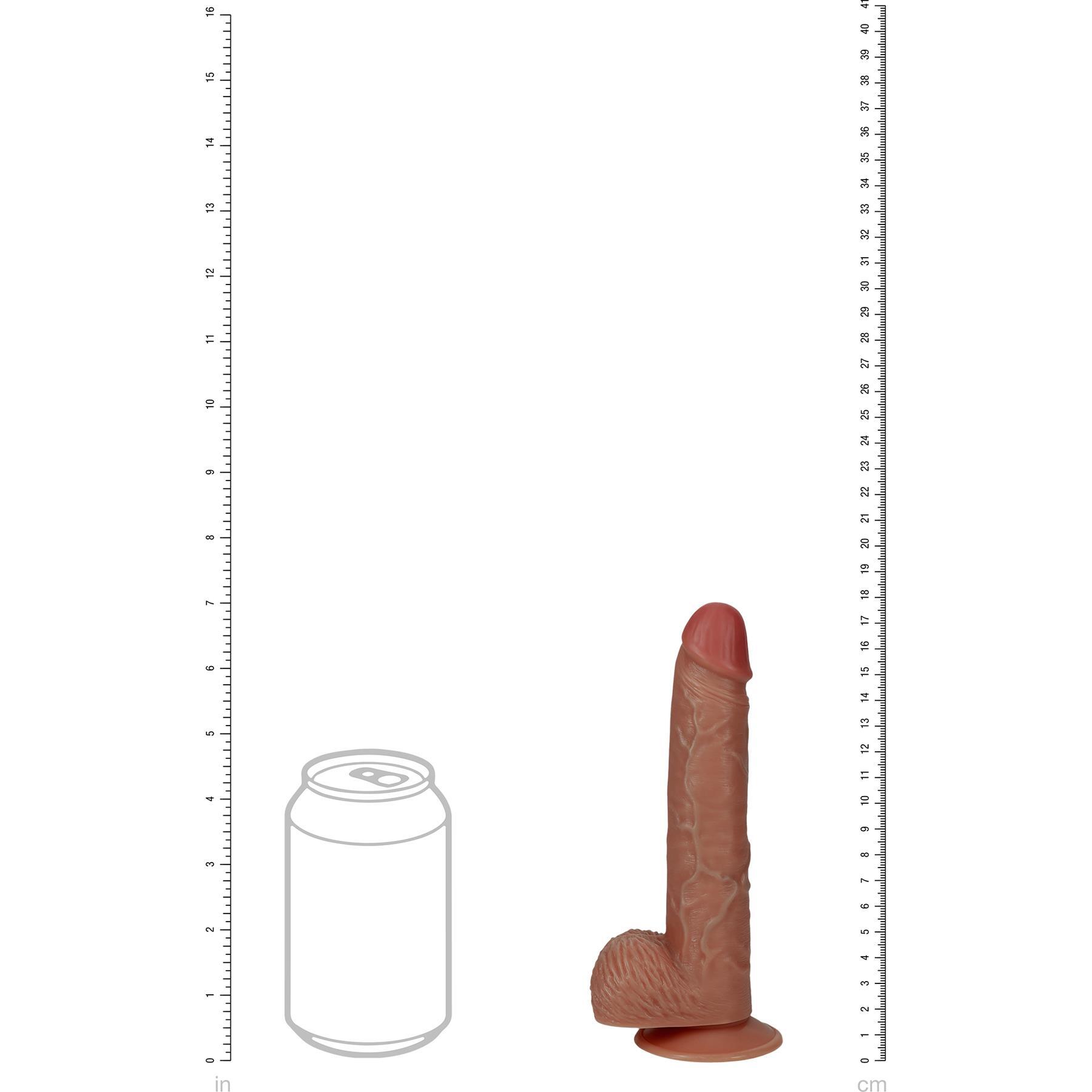 RealRock 7 Inch Vibrating Dildo color brown view 3