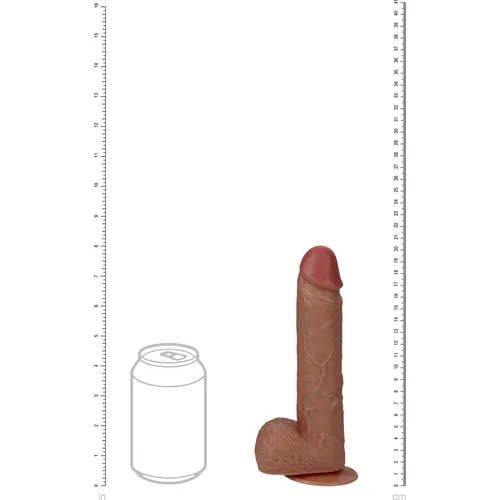 RealRock 8 Inch Thrusting Dildo color brown view 3