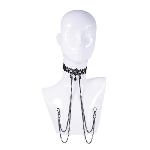 Lace Collar With Nipple Ties view 3