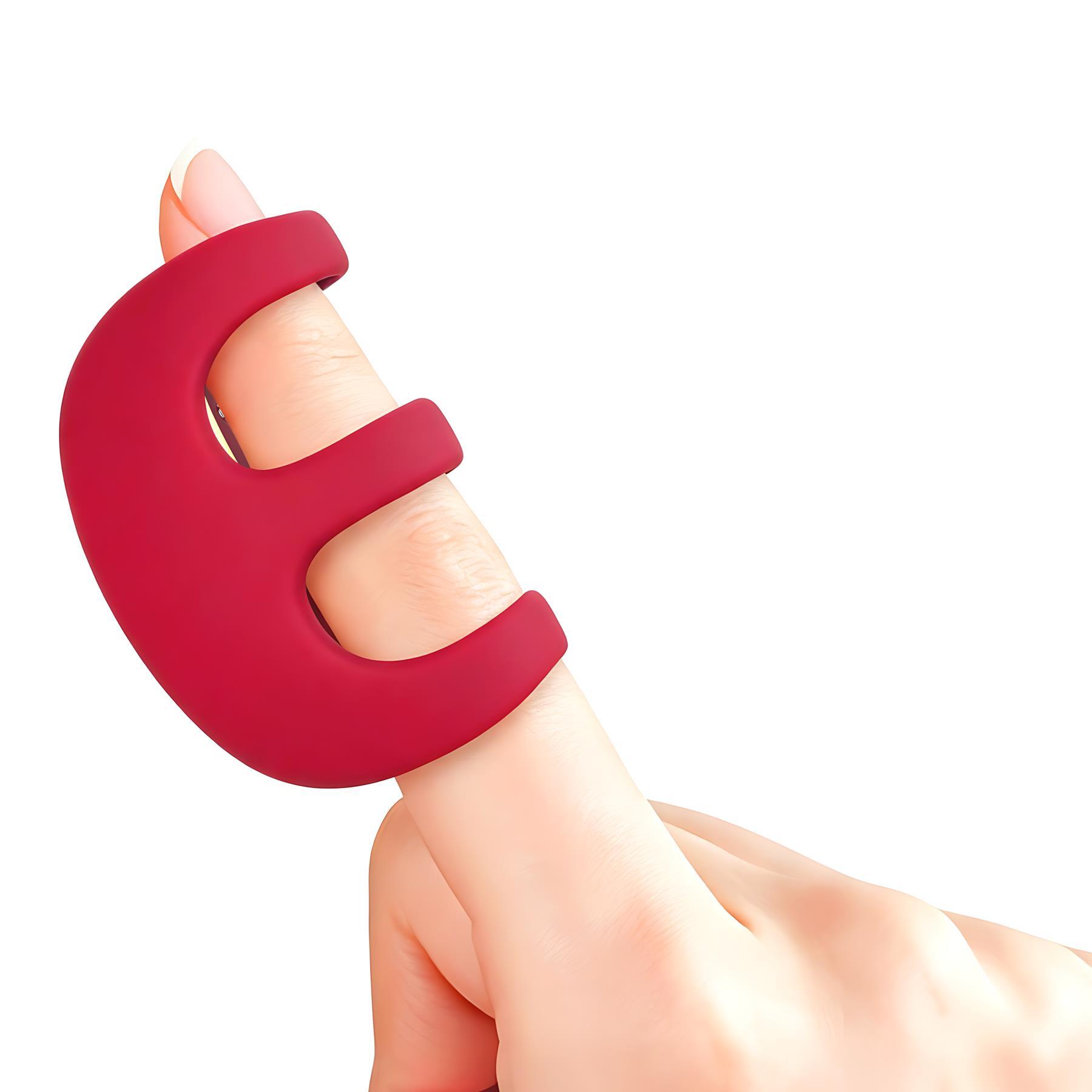 Adam & Eve L-O-V-E Interchangeable Vibrator Collection - Hand Shot with Finger Sleeve
