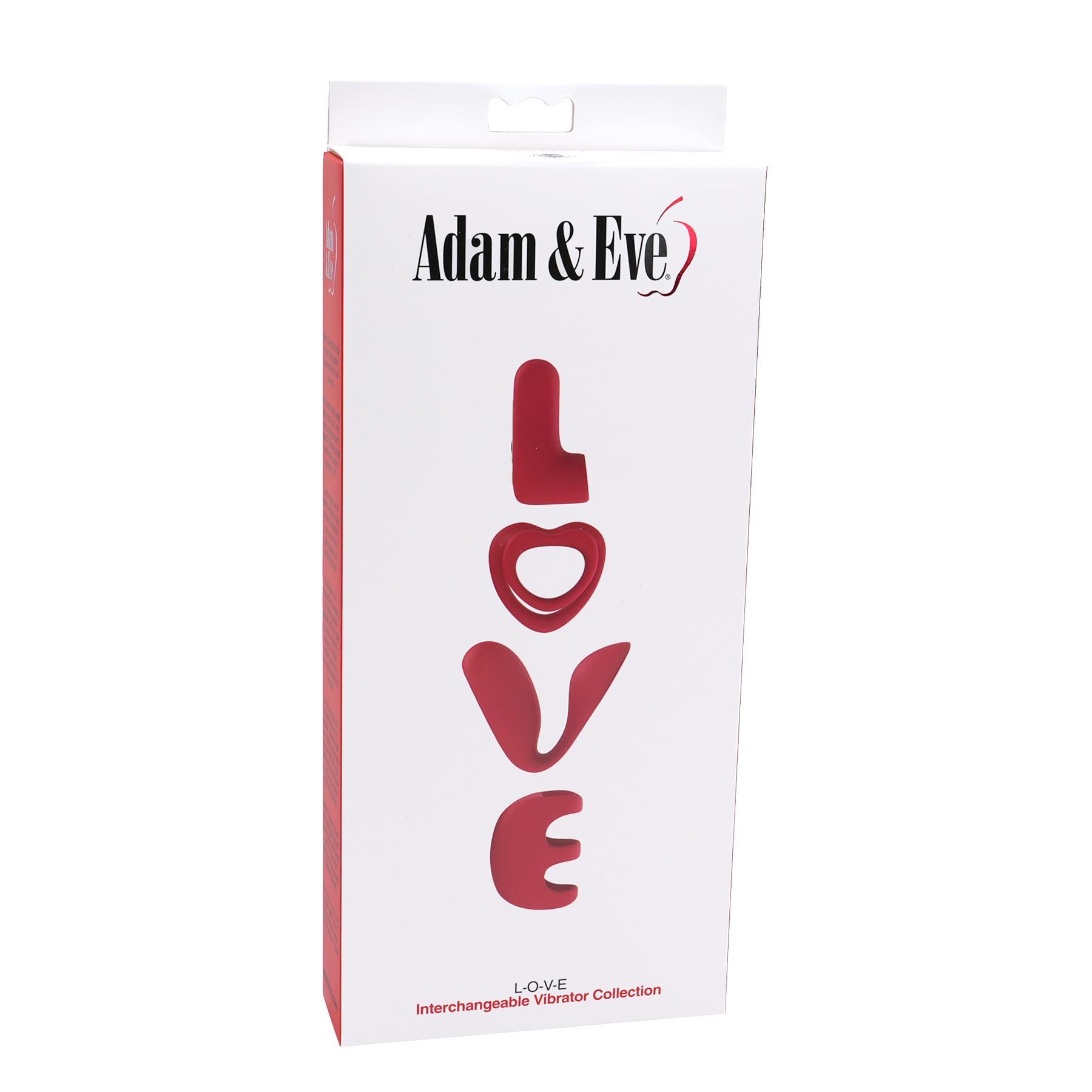 Adam & Eve L-O-V-E Interchangeable Vibrator Collection - Packaging