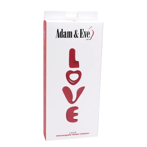 Adam & Eve L-O-V-E Interchangeable Vibrator Collection - Packaging
