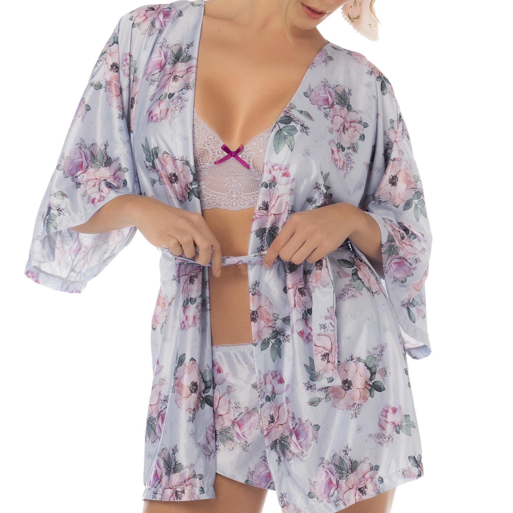 Chasing Midnight Printed Short Robe #11