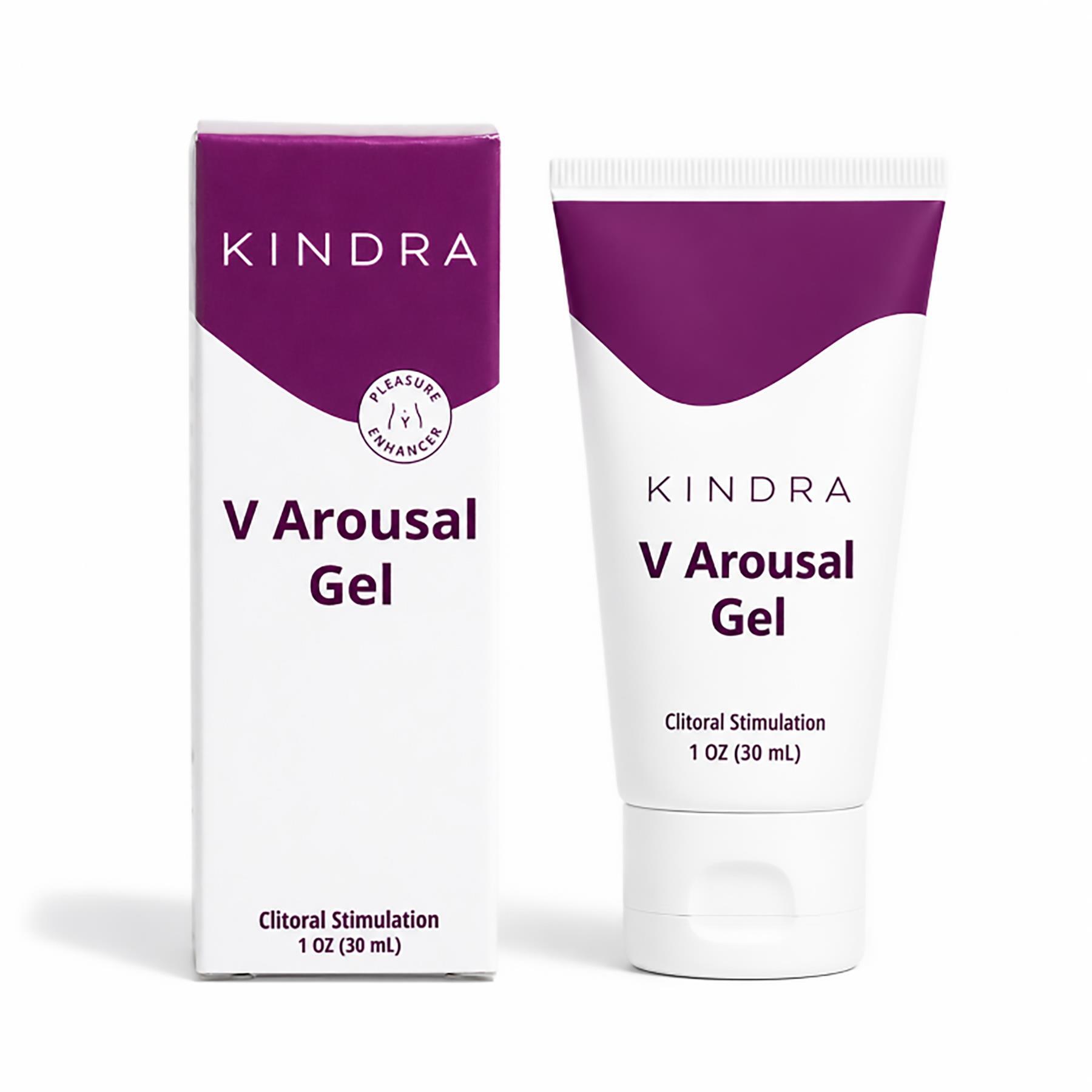 Kindra V Arousal gel product and package