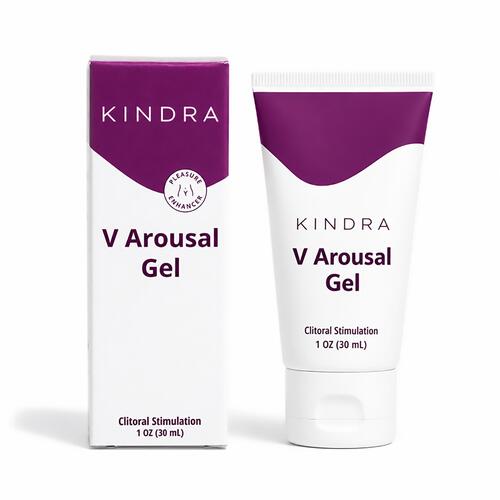 Kindra V Arousal gel product and package