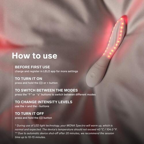 Lelo Mona Spectra Red Light Massager view 3