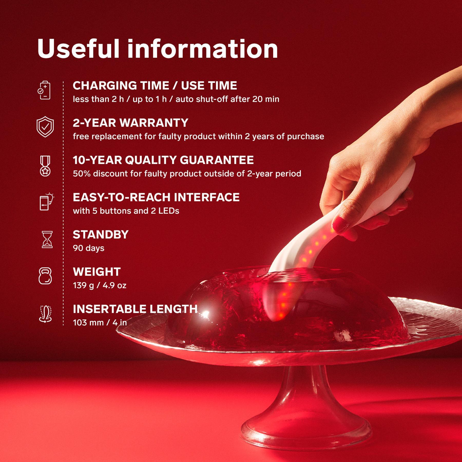 Lelo Mona Spectra Red Light Massager view 5
