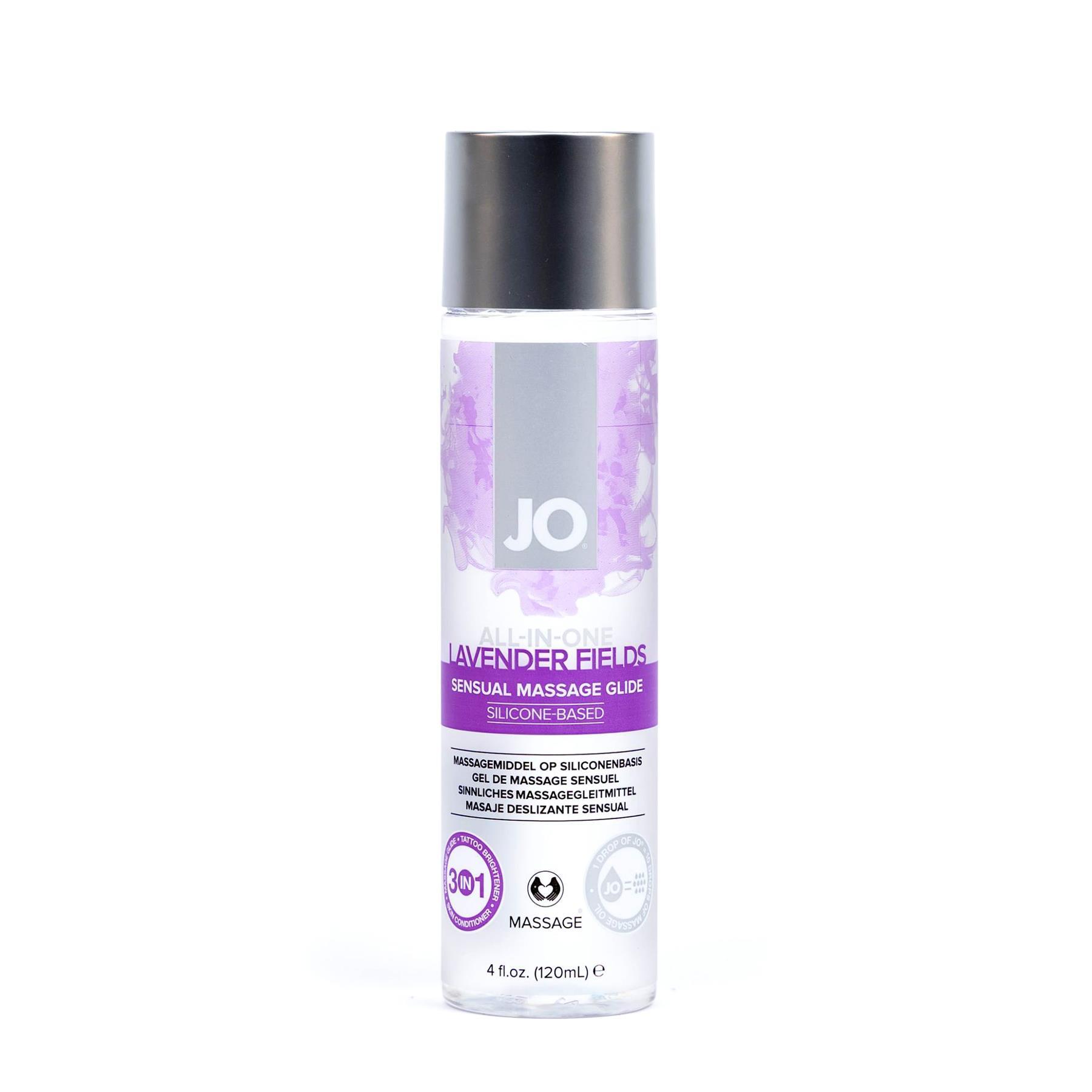 JO All-In-One Sensual Massage Glide Lavender Fields 1