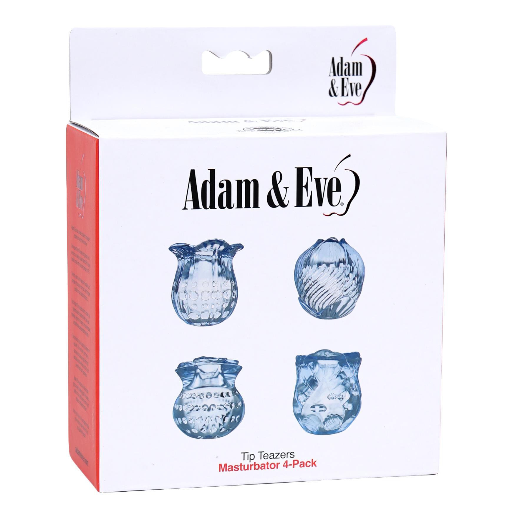 Adam & Eve Tip Teazers Masturbator 4-Pack - Packaging Shot