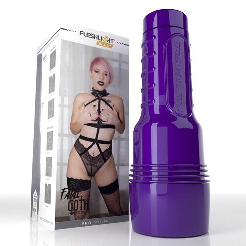 Fleshlight Fatal Goth Goth Gobbler Mouth packaging with case